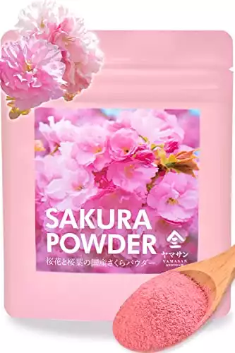 Sakura Cherry Blossom Powder - Japanese Drinks, Spring Mix, Japanese Food, 1.4oz (40g) YAMASAN