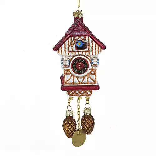 Kurt S. Adler Kurt Adler Noble Gems Cuckoo Clock Glass Ornament