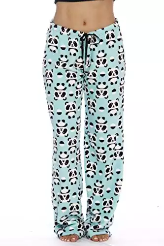 Just Love Women's Plush Pajama Pants, Large, Panda Jam
