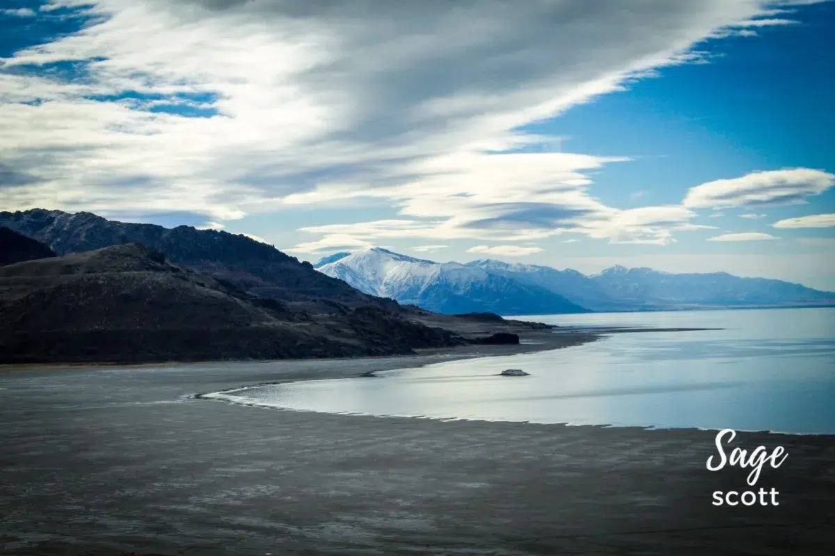 View of the Great Salt Lake from Antelope Island